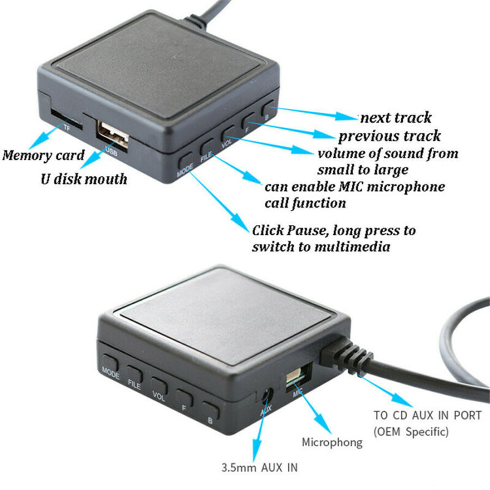 Car BT 5.0 AUX USB Music Adapt - Diy Audio Electronics Kit recension och pris